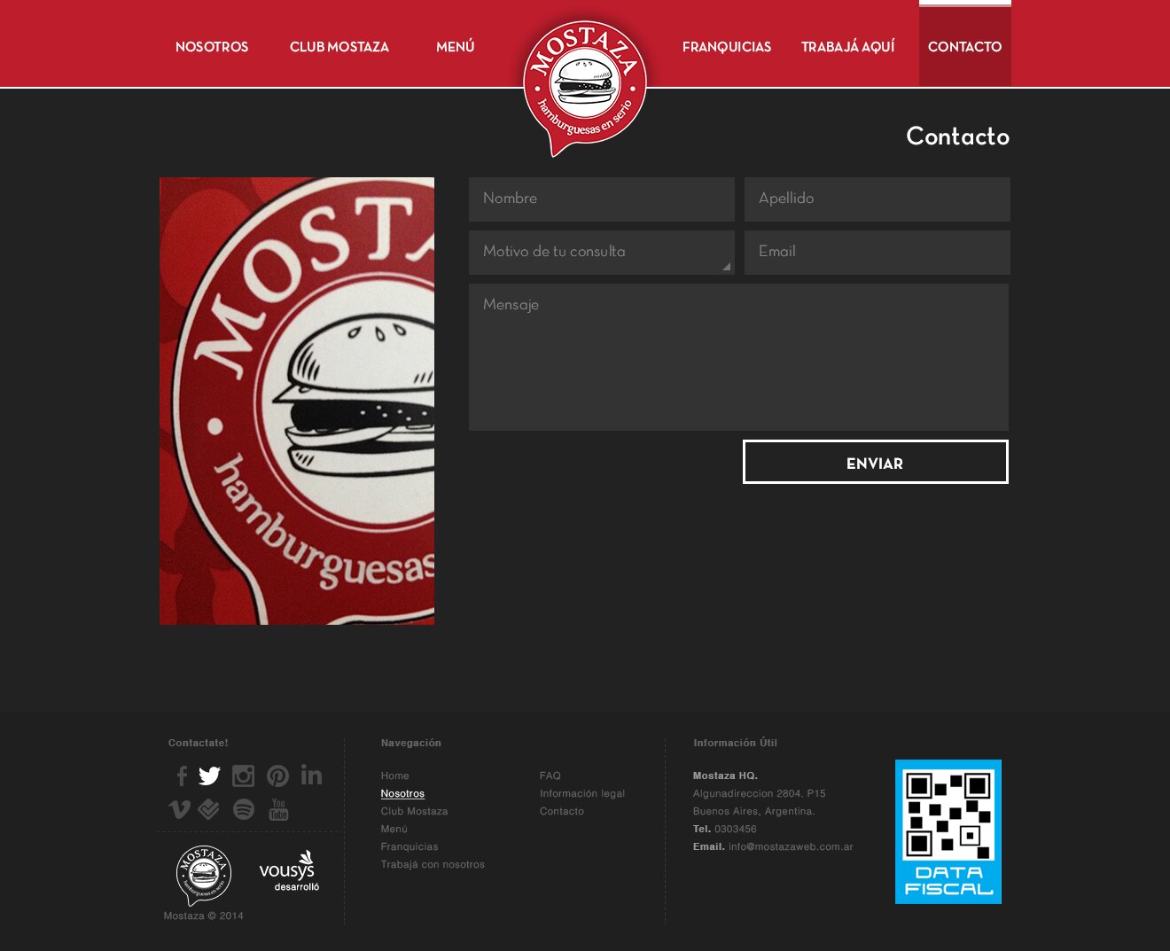 Final contact page design