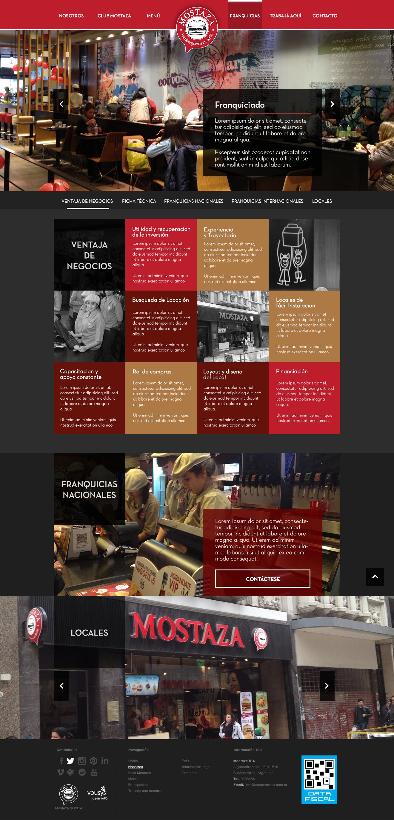 Final franchise information page design